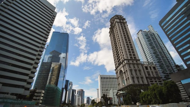 The streets of the skyscrapers of Jakarta, the capital of Indonesia