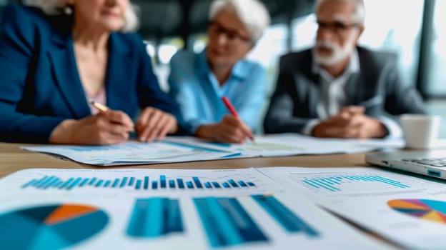 couple engaged in a discussion with a financial advisor about their retirement plans