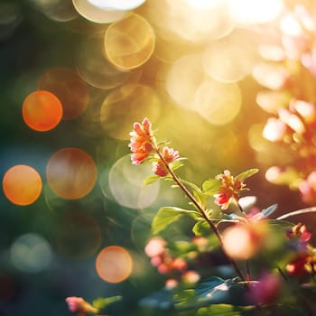 Summer bokeh texture. Tree leaves and grass in sunlight. High quality photo