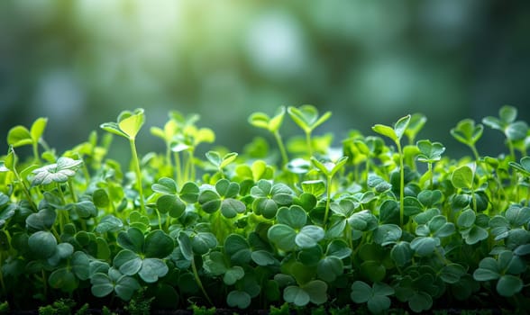 Young Plants Thriving in Nursery. Selective focus.