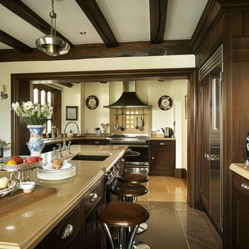 Bespoke kitchen design, country house and cottage interior design, English countryside style renovation and home decor idea