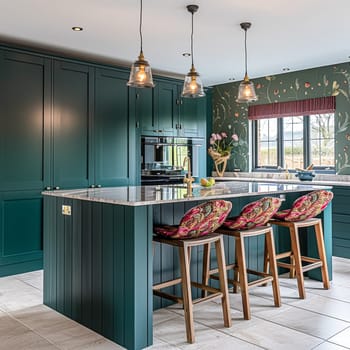 Bespoke kitchen design, country house and cottage interior design, English countryside style renovation and home decor idea