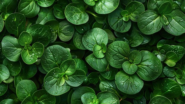 Horizontal pattern of lush microgreens 0