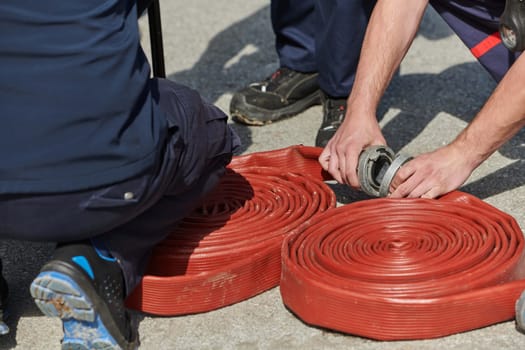 A close up shot showcasing firefighting gear designed for tackling hazardous tasks, emphasizing safety and preparedness.