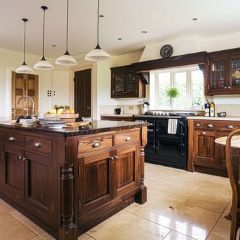 Bespoke kitchen design, country house and cottage interior design, English countryside style renovation and home decor idea