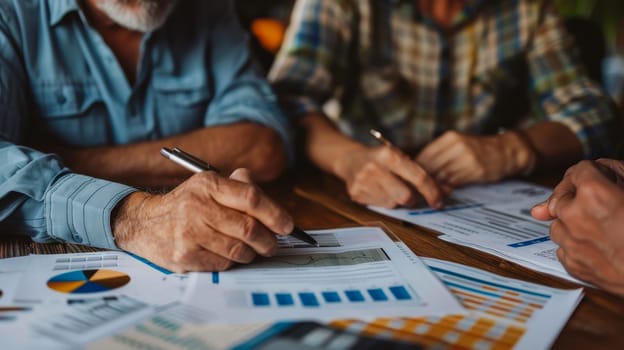 couple engaged in a discussion with a financial advisor about their retirement plans