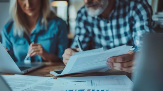 couple engaged in a discussion with a financial advisor about their retirement plans