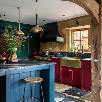 Bespoke kitchen design, country house and cottage interior design, English countryside style renovation and home decor idea