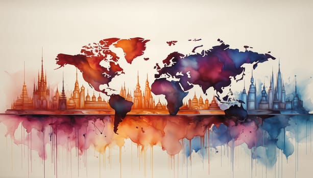 World map - abstract background. High quality photo