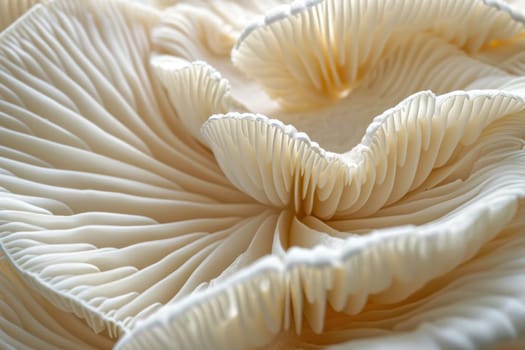 White mushroom close up natural beauty in the wild forest leafy surroundings with fungi in the wilderness