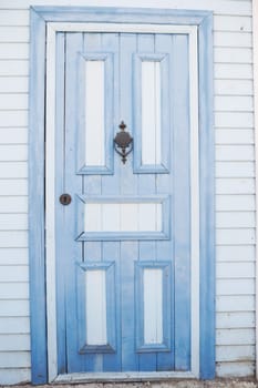 blue wood door texture background,