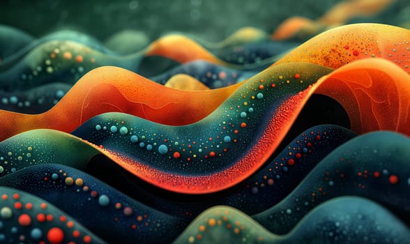 Abstract colored wavy background. Selective focus