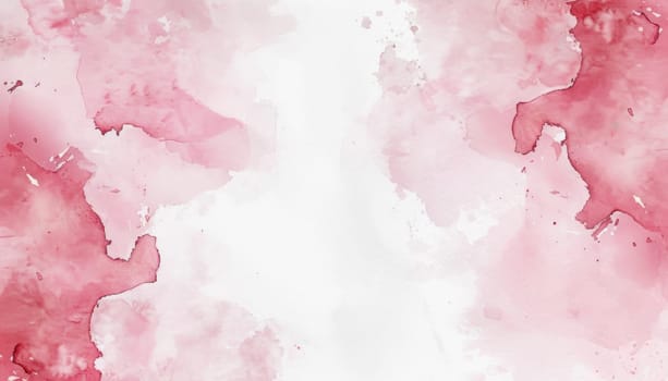 Abstract watercolor background with pink and white paint splatters, ideal for fashion and beauty graphics