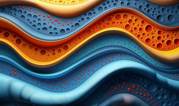 Abstract colored wavy background. Selective focus