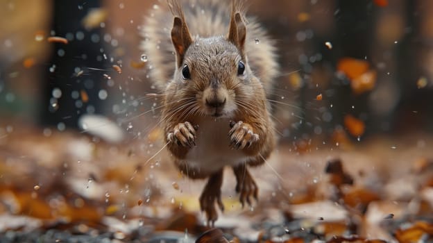 Playful Antics of Squirrels and Other Small Mammals Concept Capturing Whimsical Moments.