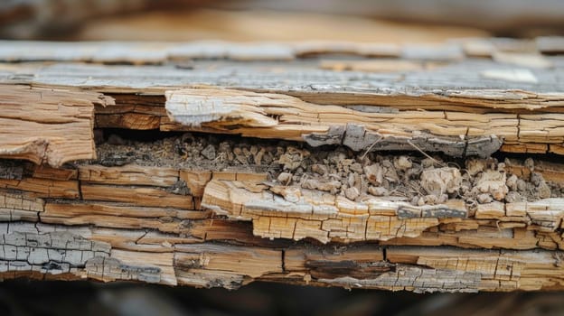 The bark of a tree is rough and has many cracks.