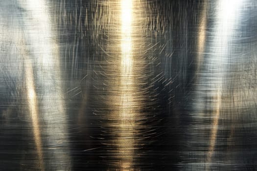 Metallic Surface with Brushed Steel Texture and Reflective Highlights Concept for Industrial Design.