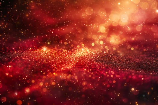 A red background with a lot of sparkles. The background is very bright and shiny