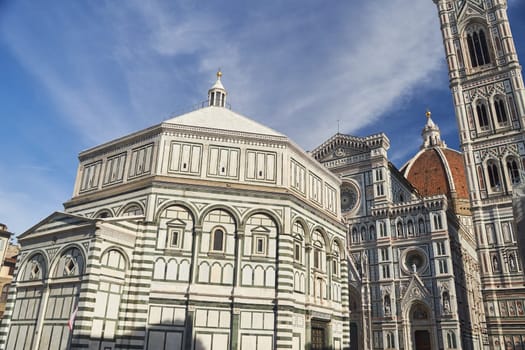 Florence, Italy - 12.02.2023: View of the dome of the Cathedral of Santa Maria del Fiora. High quality photo