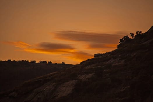 Dawn breaking over the Drakensberg mountains in Eastern Free State Provinve South Africa