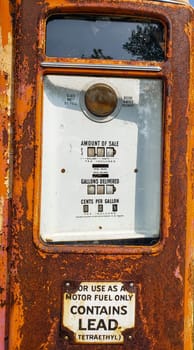 View of a Rusting Old Gas Pump