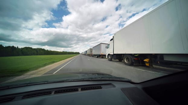 A jam of vans on the roads of Europe.