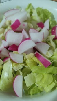 food fresh salad with radish. High quality photo