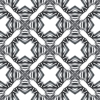 Textile ready original print, swimwear fabric, wallpaper, wrapping. Black and white rare boho chic summer design. Exotic seamless pattern. Summer exotic seamless border.