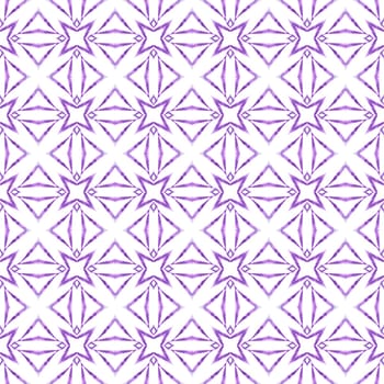 Ethnic hand painted pattern. Purple lively boho chic summer design. Watercolor summer ethnic border pattern. Textile ready incredible print, swimwear fabric, wallpaper, wrapping.