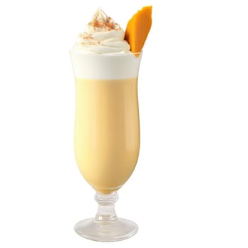 Pumpkin Spice White Chocolate Milkshake white chocolate pumpkin puree fall spices indulgent Summer drink concept. close-up milkshake drink, isolated on transparent background