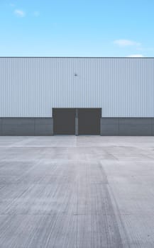 Minimalist Image Of An Empty, Bland Warehouse At A Fulfillment Centre, With Copy Space