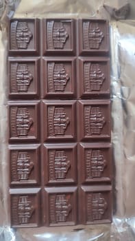 03 June 2024 Beer- Sheva Israel,dark chocolate bar, dessert sweets, Babaevsky confectionery factory, Moscow. High quality editorial photo