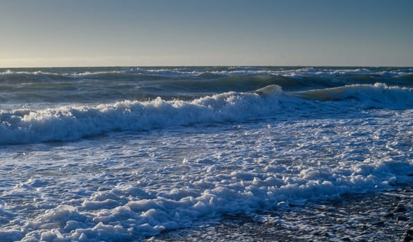 waves of the Mediterranean sea in Cyprus 2