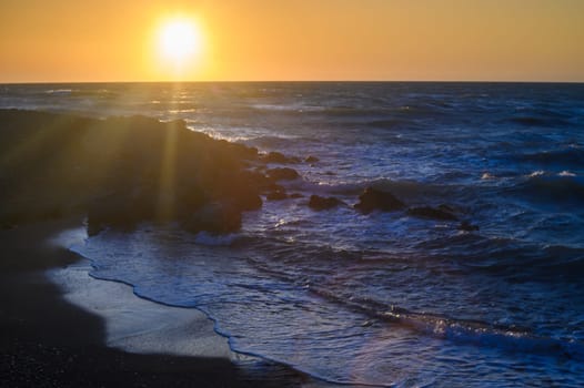 Sunset on the shores of the Mediterranean Sea. Cyprus 3
