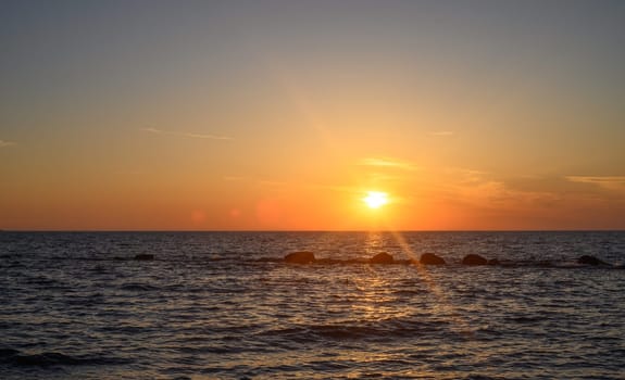 Beautiful sunset over the Mediterranean sea in Gaziveren , Cyprus 1