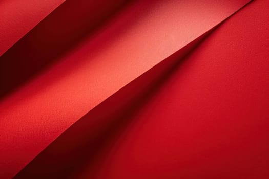 Red wavy patterned paper background with curving edges for beauty and art design inspiration