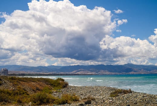 Beautiful landscape with arid mountain hills and beautiful coastline 4