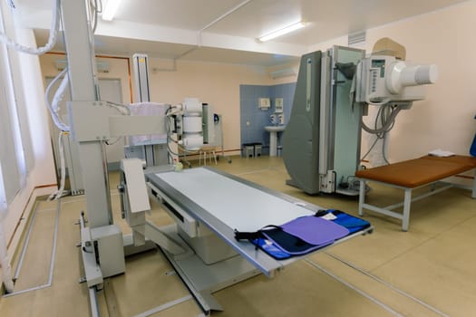 Interior view of empty operating room with new interior and equipment