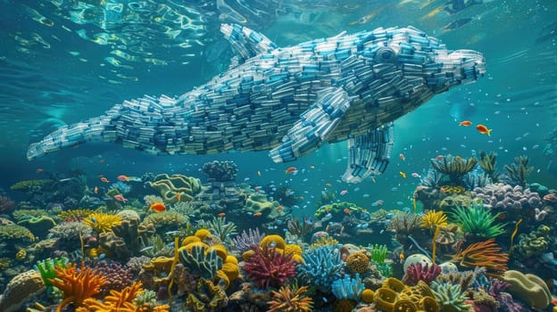 Plastic dolphin, A symbol of ocean pollution awareness and environmental conservation, Plastic pollution.