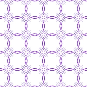 Mosaic seamless pattern. Purple precious boho chic summer design. Hand drawn green mosaic seamless border. Textile ready nice print, swimwear fabric, wallpaper, wrapping.