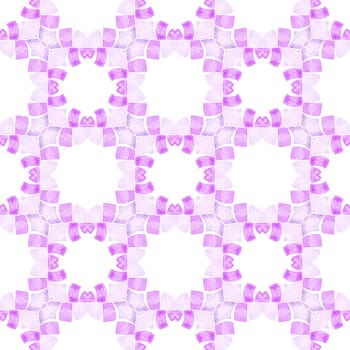 Trendy organic green border. Purple fancy boho chic summer design. Textile ready enchanting print, swimwear fabric, wallpaper, wrapping. Organic tile.