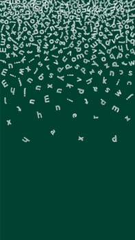 Concept of school background. Colorful childish falling letters of English language. Foreign languages study concept. Back to school banner .