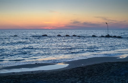 beautiful sunset sky on the Mediterranean coast on the island of Cyprus 2