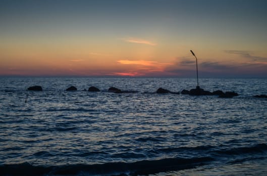 beautiful sunset sky on the Mediterranean coast on the island of Cyprus 3