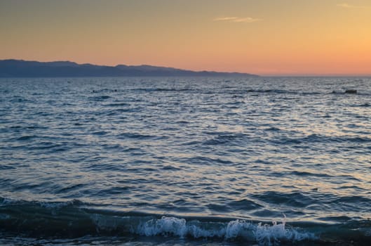 beautiful golden sunset on the Mediterranean coast on the island of Cyprus 1