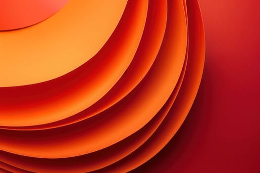 Vibrant orange paper abstract background 3d rendering for travel business fashion beauty art trip medical concepts