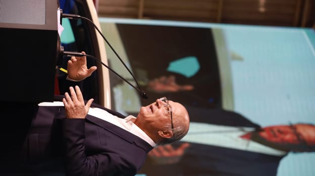 camacari bahia, brazil - october 11, 2023: Geraldo Alckmin, Vice President of Brazil, seen during the launch of the BYD factories in the city of Camacari.

