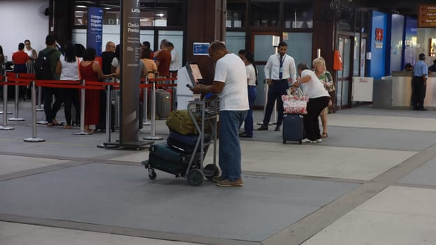 porto seguro, bahia, brazil - october 20, 2023: lounge at Porto Seguro airport in the extreme south of Bahia.