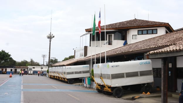 porto seguro, bahia, brazil - october 20, 2023: Porto Seguro airport courtyard in the extreme south of Bahia.