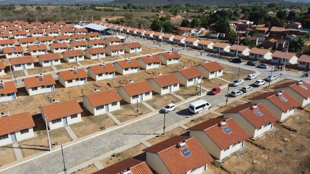 santa maria da vitoria, bahia, brazil - october 23, 2023: view of a condominium of popular houses from the Minha Casa, Minha Vida program in the state of Bahia.